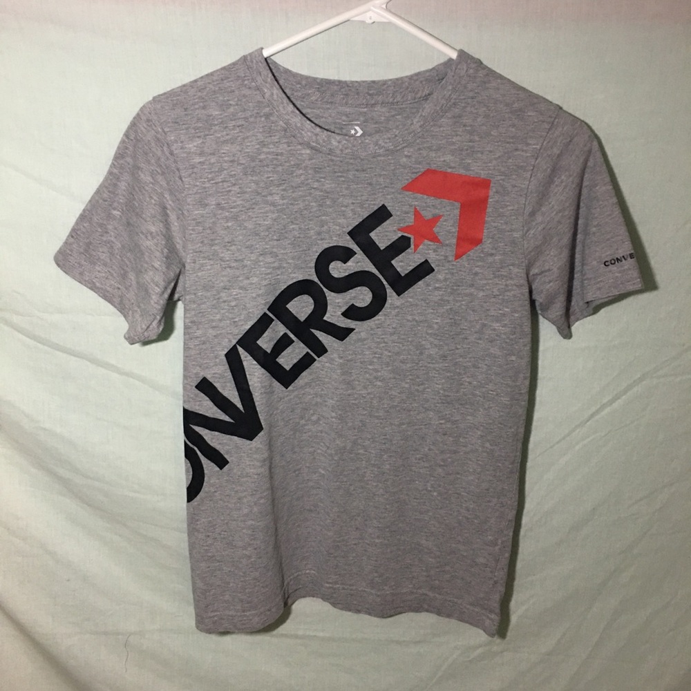 Gray Converse Unisex Skater Tshirt